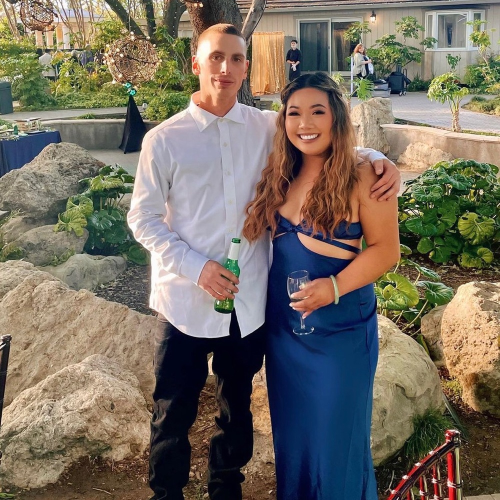 Royal Blue Midi Cutout dress